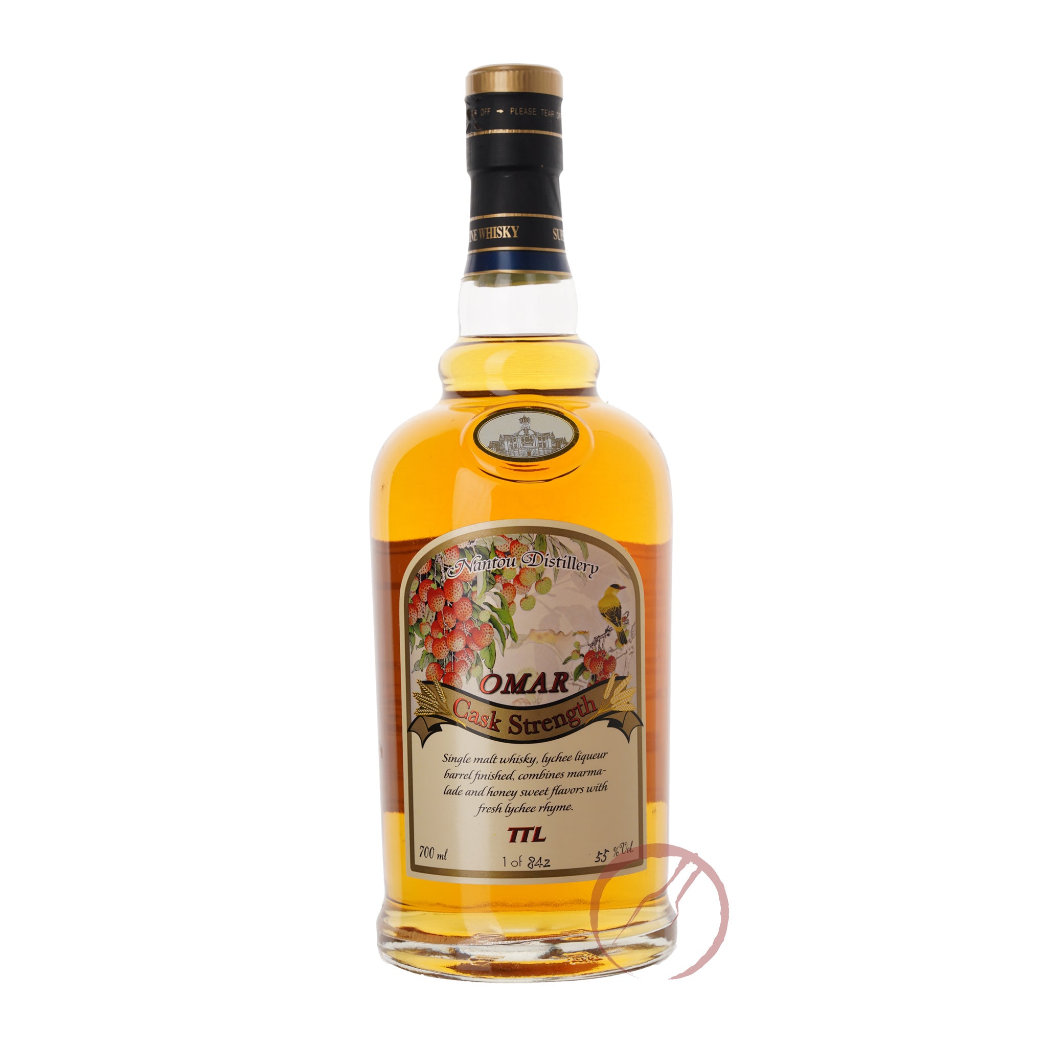 ウイスキー OMAR Cask Strength Single Malt Whisky Omar Cask Strength Single Malt Whisky Lychee Liqueur Barrel